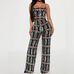 NWT sequin pants set